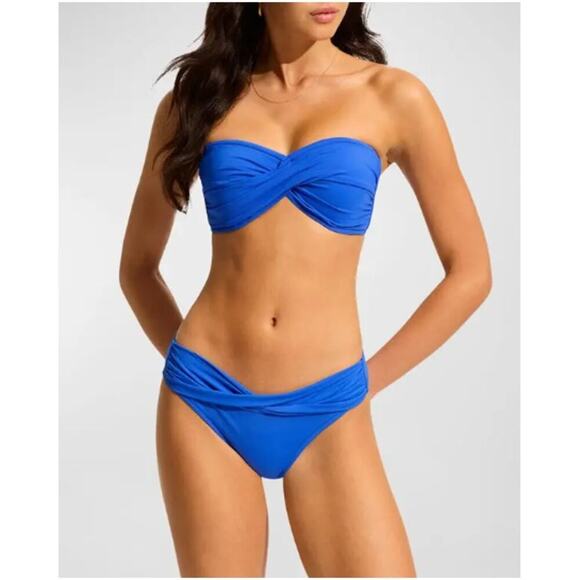 NWT Seafolly Collective Women's Azure Twist Band Hipster Bottom Size 16 or US 12 - Picture 9 of 9